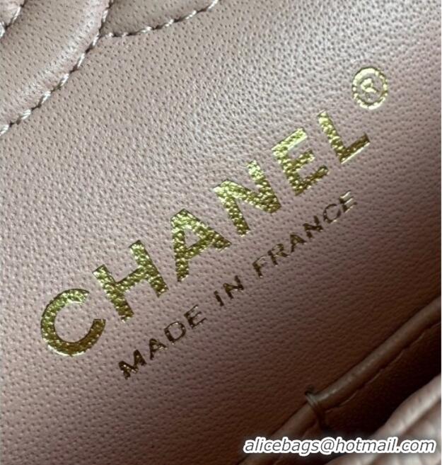 Shop Discount Chanel Caviar-Grained Calfskin Leather Classic Small Flap Bag A01117 Light Pink/Gold 2025