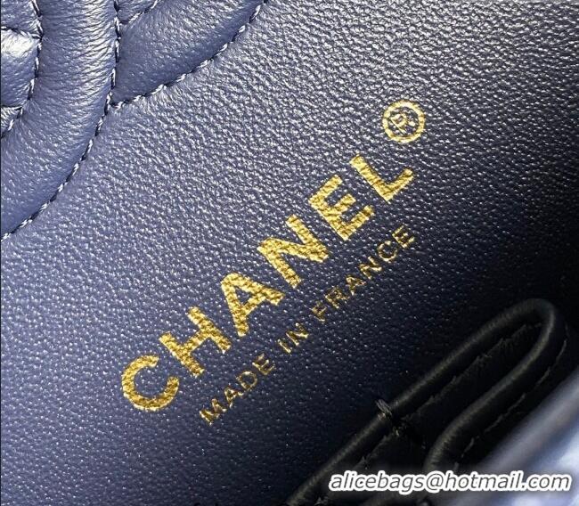 Top Quality Chanel Caviar-Grained Calfskin Leather Classic Small Flap Bag A01117 Blue 2025