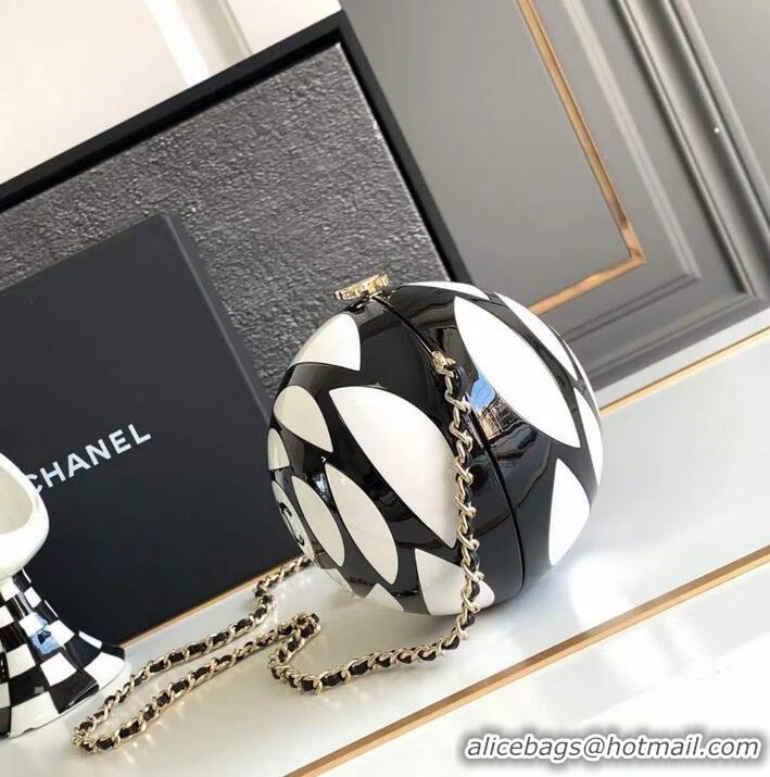 Buy Specials Chanel Sphere Minaudiere Evening Bag CH0704 Black/White 2025