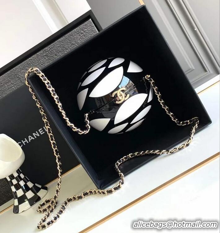 Buy Specials Chanel Sphere Minaudiere Evening Bag CH0704 Black/White 2025