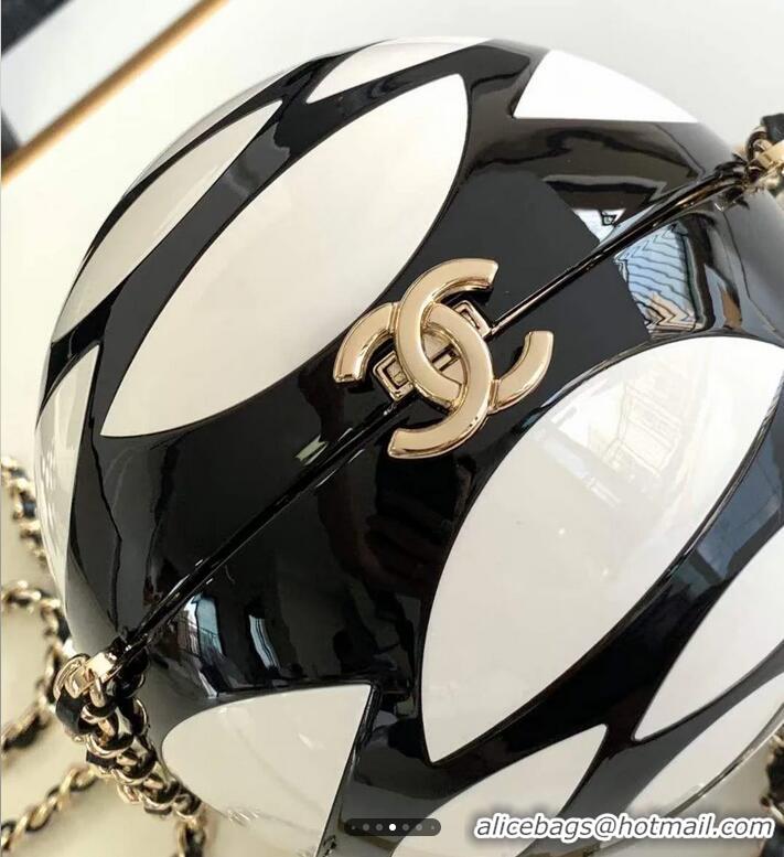 Buy Specials Chanel Sphere Minaudiere Evening Bag CH0704 Black/White 2025