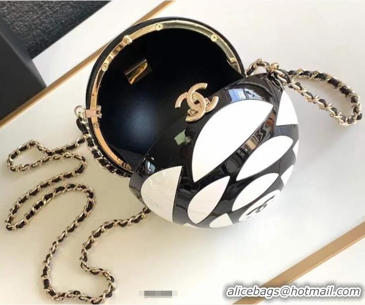 Buy Specials Chanel Sphere Minaudiere Evening Bag CH0704 Black/White 2025