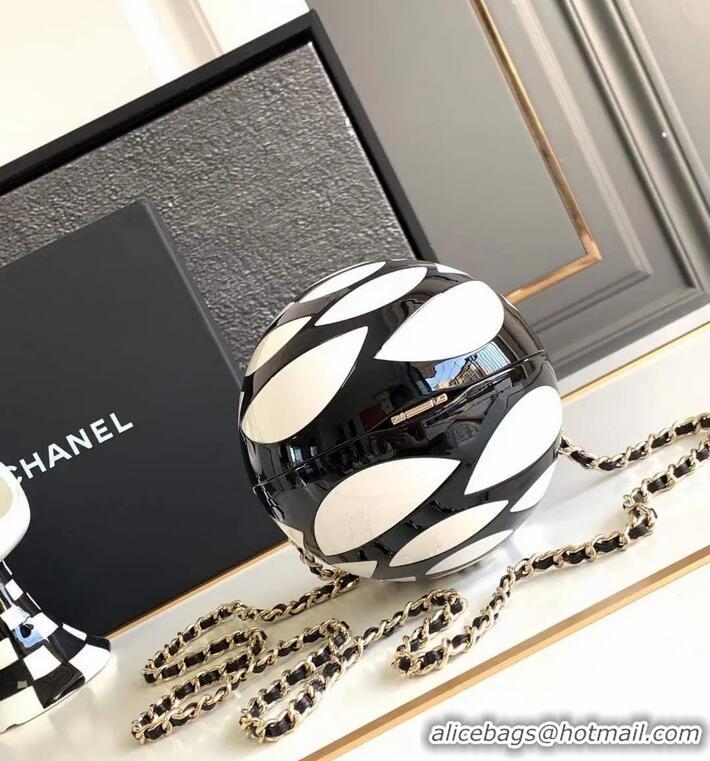 Buy Specials Chanel Sphere Minaudiere Evening Bag CH0704 Black/White 2025