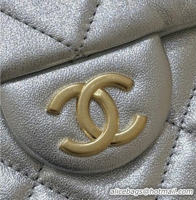 Super Quality Chanel Backpack in Silver Calfskin AS5793 Fall-Winter 2025/2026