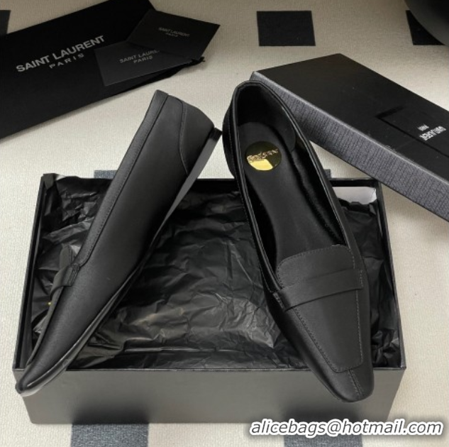 Best Price Saint Laurent Poppy Ballerinas Flat in Satin Black 50825108