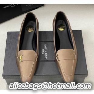 Good Quality Saint Laurent Poppy Ballerinas Flat in Satin Gold 50825109