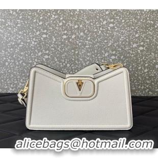 Most Popular Valentino VLogo Signature Shoulder bag in Soft Grained Calfskin 0119 White 2024