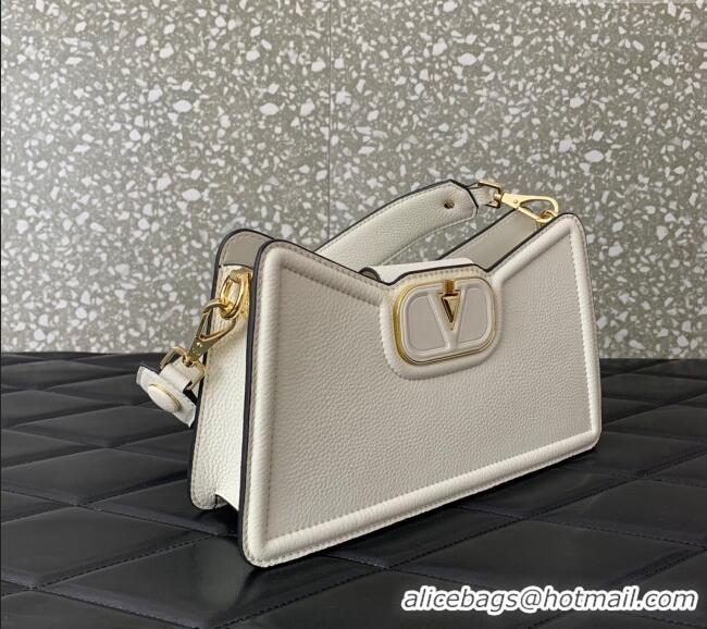 Most Popular Valentino VLogo Signature Shoulder bag in Soft Grained Calfskin 0119 White 2024