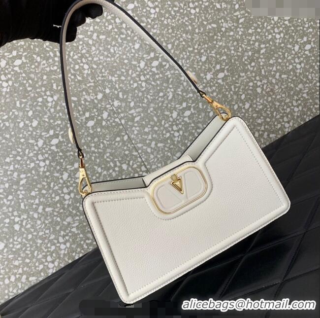 Most Popular Valentino VLogo Signature Shoulder bag in Soft Grained Calfskin 0119 White 2024