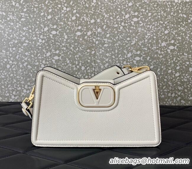 Most Popular Valentino VLogo Signature Shoulder bag in Soft Grained Calfskin 0119 White 2024