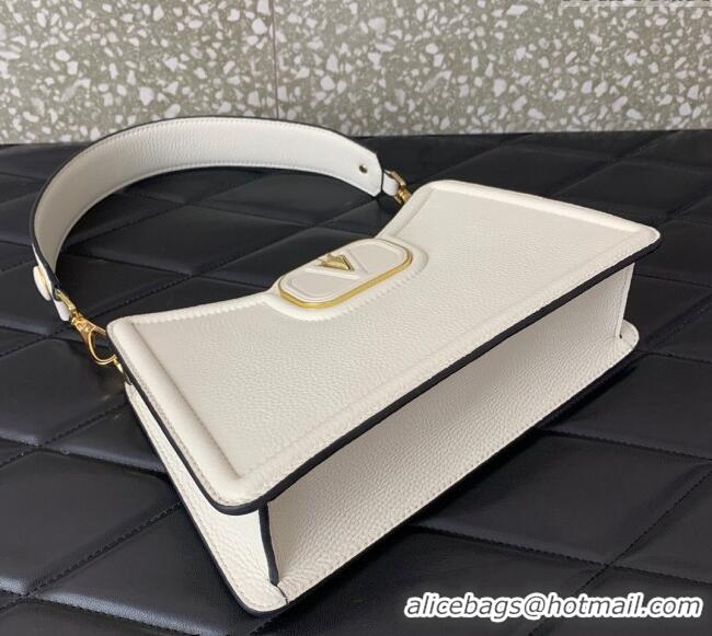 Most Popular Valentino VLogo Signature Shoulder bag in Soft Grained Calfskin 0119 White 2024