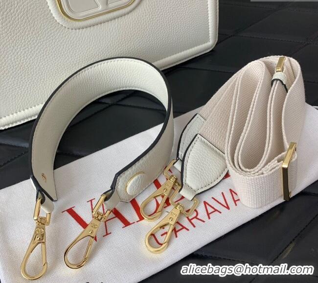 Most Popular Valentino VLogo Signature Shoulder bag in Soft Grained Calfskin 0119 White 2024