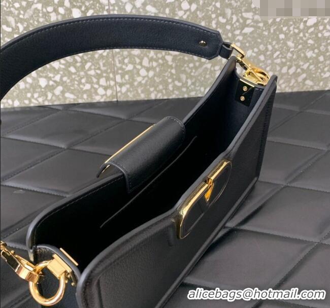 Grade Quality Valentino VLogo Signature Shoulder bag in Soft Grained Calfskin 0119 Black 2024