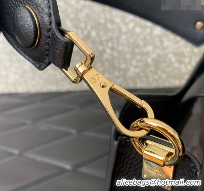 Grade Quality Valentino VLogo Signature Shoulder bag in Soft Grained Calfskin 0119 Black 2024