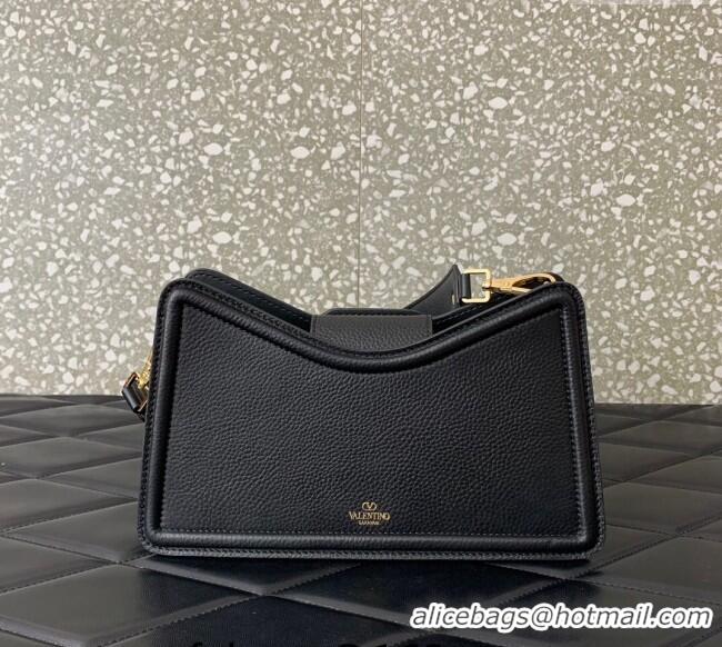 Grade Quality Valentino VLogo Signature Shoulder bag in Soft Grained Calfskin 0119 Black 2024