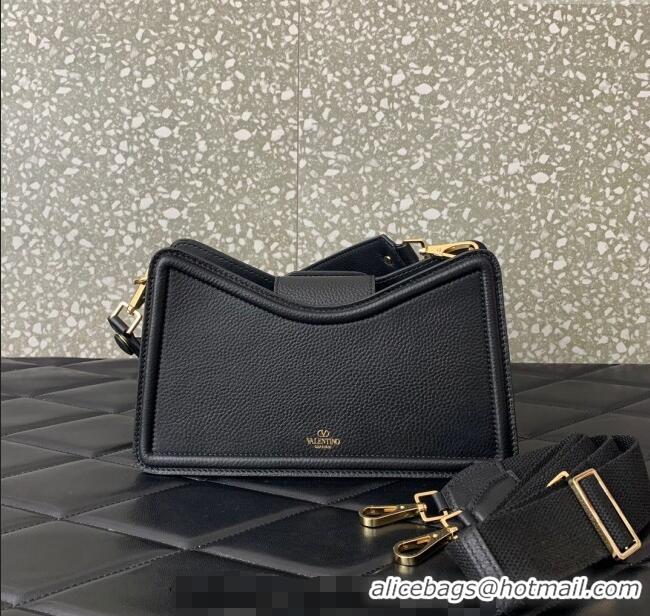 Grade Quality Valentino VLogo Signature Shoulder bag in Soft Grained Calfskin 0119 Black 2024