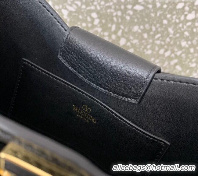 Grade Quality Valentino VLogo Signature Shoulder bag in Soft Grained Calfskin 0119 Black 2024