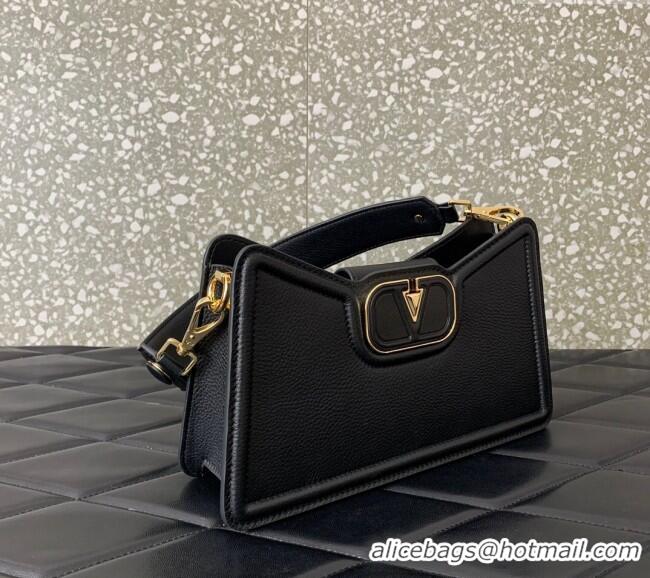 Grade Quality Valentino VLogo Signature Shoulder bag in Soft Grained Calfskin 0119 Black 2024