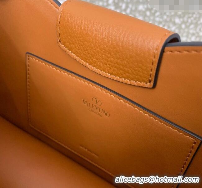 Promotional Valentino VLogo Signature Shoulder bag in Soft Grained Calfskin 0119 Golden Brown 2024