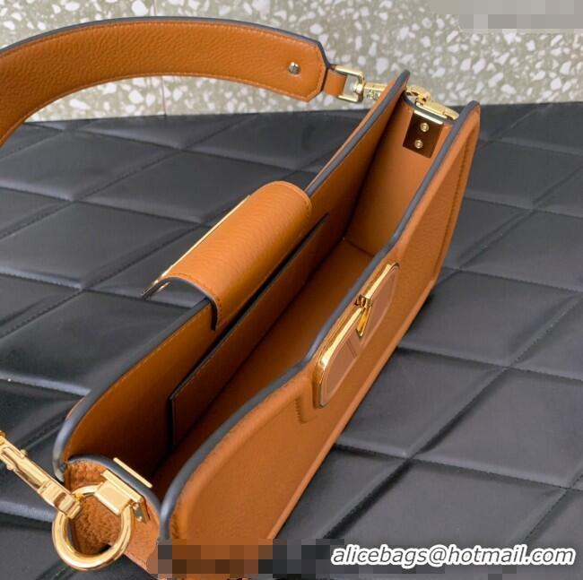 Promotional Valentino VLogo Signature Shoulder bag in Soft Grained Calfskin 0119 Golden Brown 2024