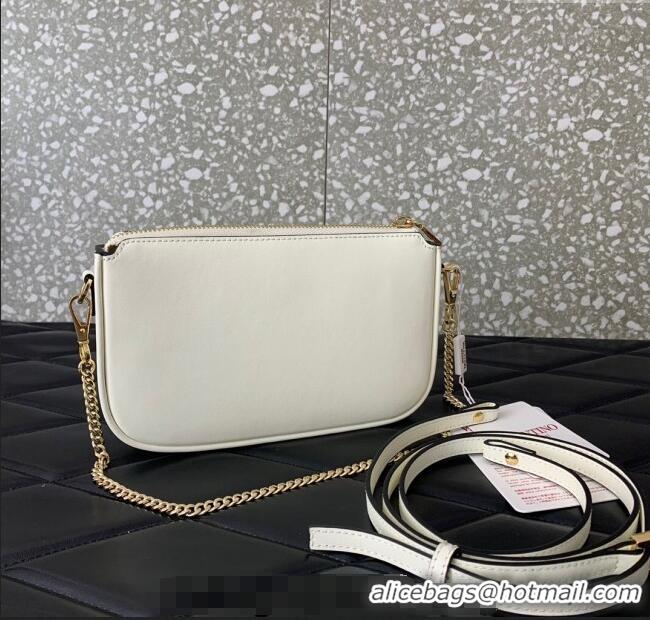 Grade Design Valentino Mini VLogo Signature Calfskin Crossbody Bag VLTN079 White 2024