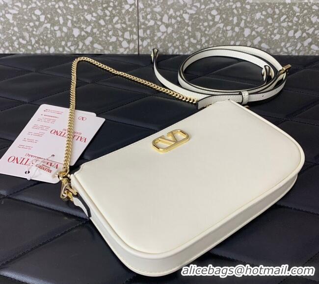 Grade Design Valentino Mini VLogo Signature Calfskin Crossbody Bag VLTN079 White 2024