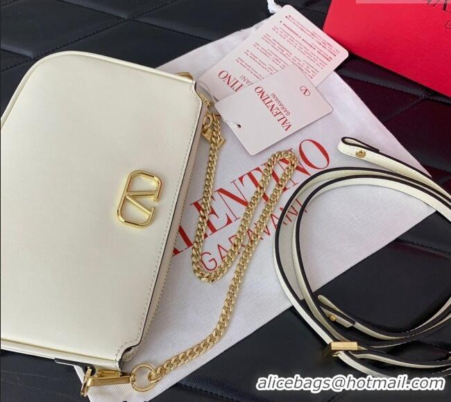 Grade Design Valentino Mini VLogo Signature Calfskin Crossbody Bag VLTN079 White 2024
