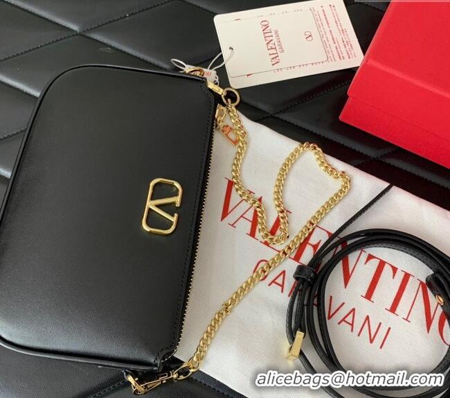Well Crafted Valentino Mini VLogo Signature Calfskin Crossbody Bag VLTN079 Black 2024