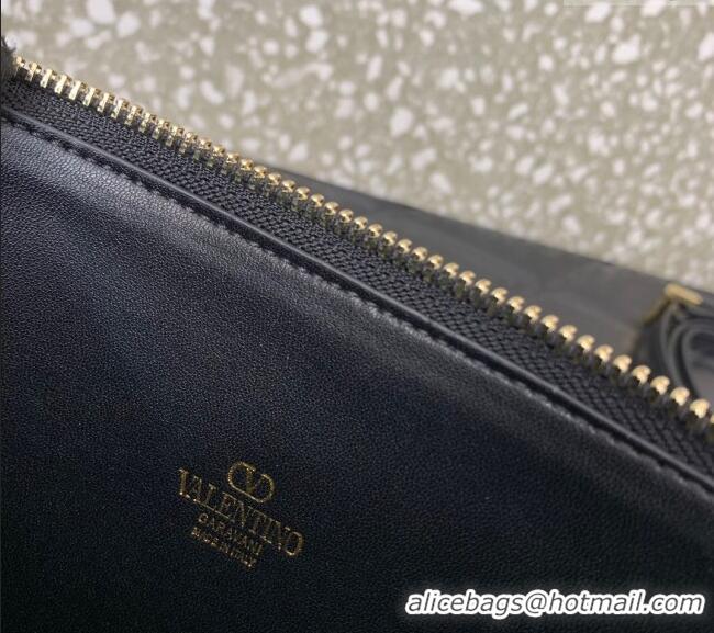 Well Crafted Valentino Mini VLogo Signature Calfskin Crossbody Bag VLTN079 Black 2024