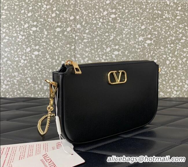 Well Crafted Valentino Mini VLogo Signature Calfskin Crossbody Bag VLTN079 Black 2024