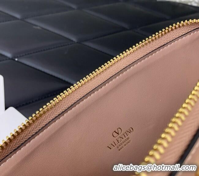 Good Taste Valentino Mini VLogo Signature Calfskin Crossbody Bag VLTN079 Light Pink 2024