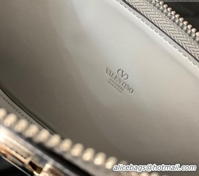 Good Taste Valentino Mini VLogo Signature Calfskin Crossbody Bag VLTN079 Silver 2024