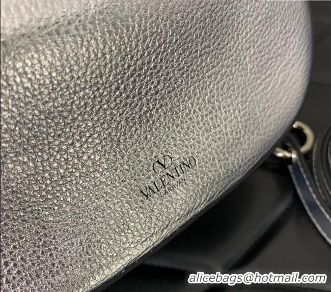 Promotional Valentino VLogo Moon Mini Hobo Bag in Nappa Leather with Chain VLTN0096 Silver 2024