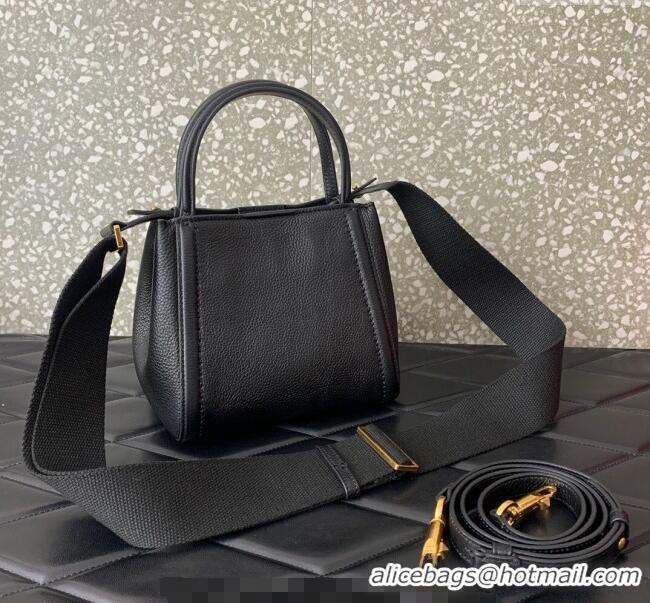 Big Discount Valentino Alltime Small Handbag in Grainy Calfskin 0288S Black 2024