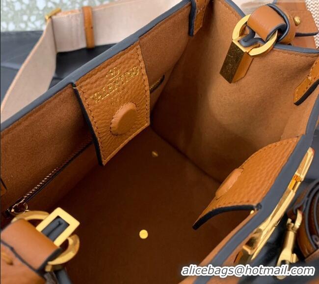 Buy Fashionable Valentino Alltime Small Handbag in Grainy Calfskin 0288S Brown 2024