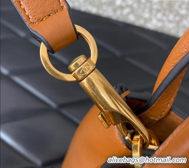 Buy Fashionable Valentino Alltime Small Handbag in Grainy Calfskin 0288S Brown 2024