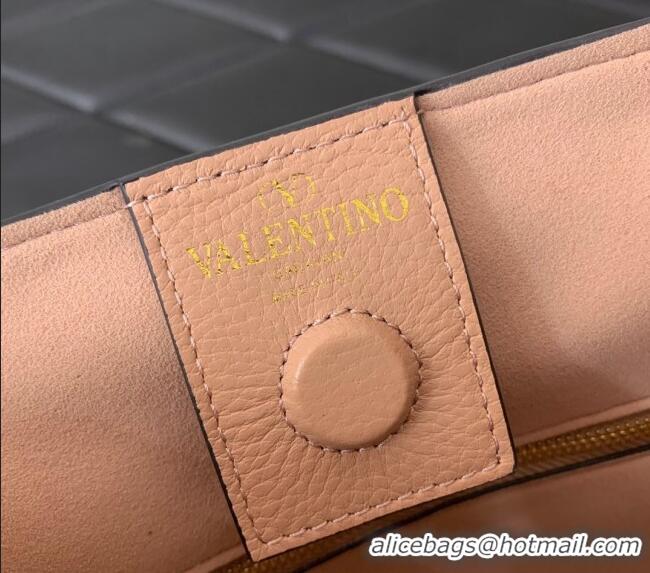 Well Crafted Valentino Alltime Small Handbag in Grainy Calfskin 0288S Light Pink 2024