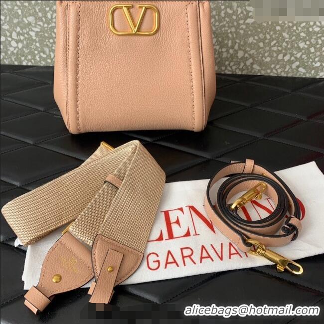 Well Crafted Valentino Alltime Small Handbag in Grainy Calfskin 0288S Light Pink 2024