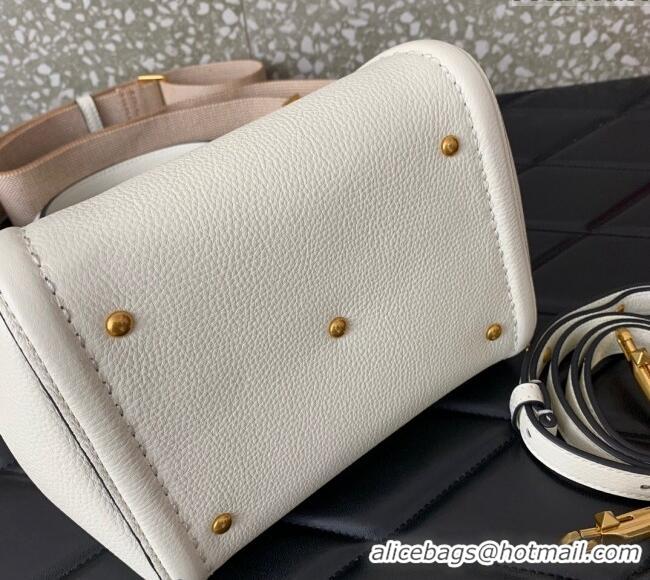 Good Quality Valentino Alltime Small Handbag in Grainy Calfskin 0288S White 2024