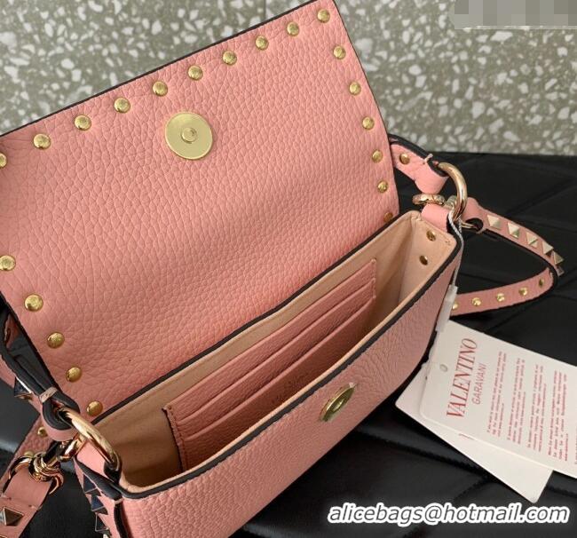 Affordable Price Valentino Rockstud Grainy Calfskin Pouch Mini Bag VLTN077 Pink 2024