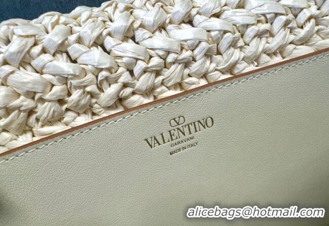 Super Quality Valentino Alltime Straw Shoulder bag 2059 Beige 2024