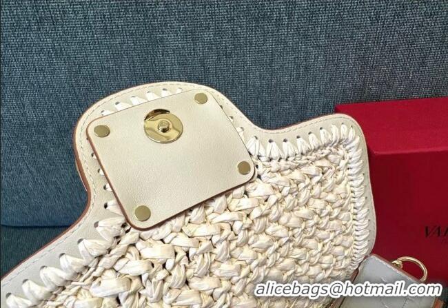 Super Quality Valentino Alltime Straw Shoulder bag 2059 Beige 2024
