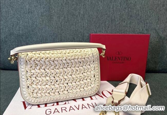 Super Quality Valentino Alltime Straw Shoulder bag 2059 Beige 2024