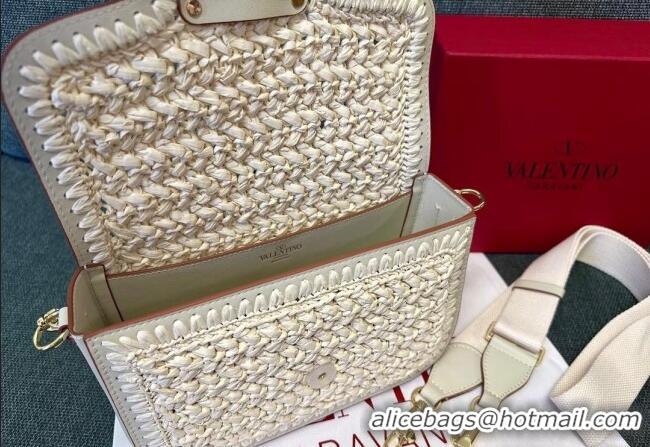 Super Quality Valentino Alltime Straw Shoulder bag 2059 Beige 2024
