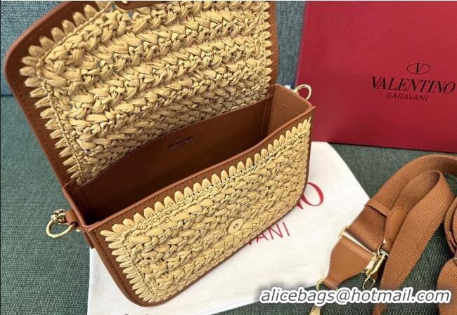 Fashion Discount Valentino Alltime Straw Shoulder bag 2059 Khaki 2024