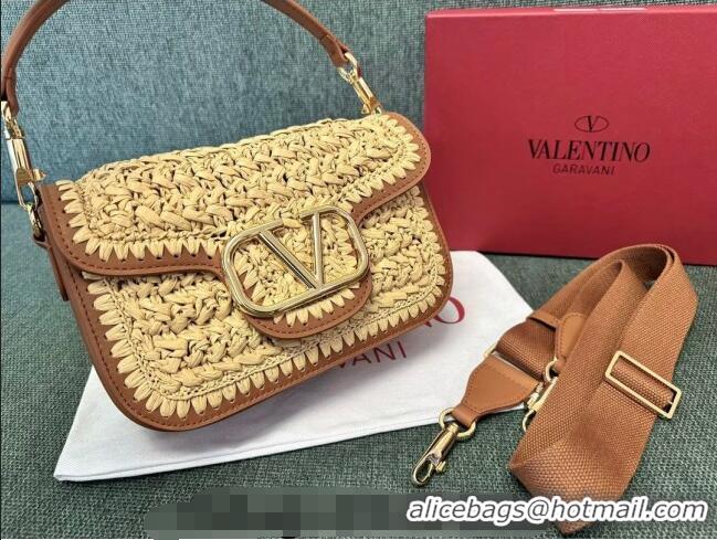 Fashion Discount Valentino Alltime Straw Shoulder bag 2059 Khaki 2024