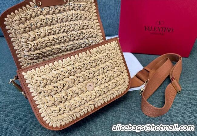 Fashion Discount Valentino Alltime Straw Shoulder bag 2059 Khaki 2024