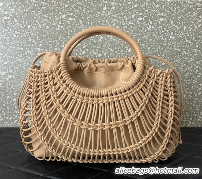 Well Crafted Valentino AllKnots Woven Leather Shopper Tote bag 0997 Beige 2024