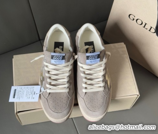Grade Quality Golden Goose Women's Ball Star in grey suede with silver star 0902094