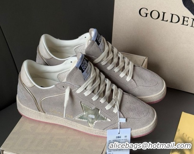 Grade Quality Golden Goose Women's Ball Star in grey suede with silver star 0902094